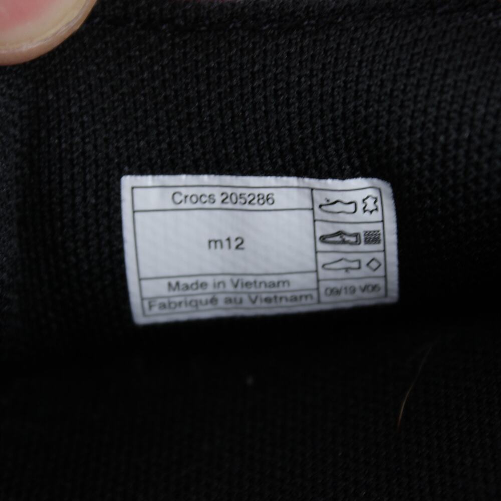 Crocs Santa Cruz Triple Black Canvas Slip On Loafers Mens 12 - Picture 7 of 7